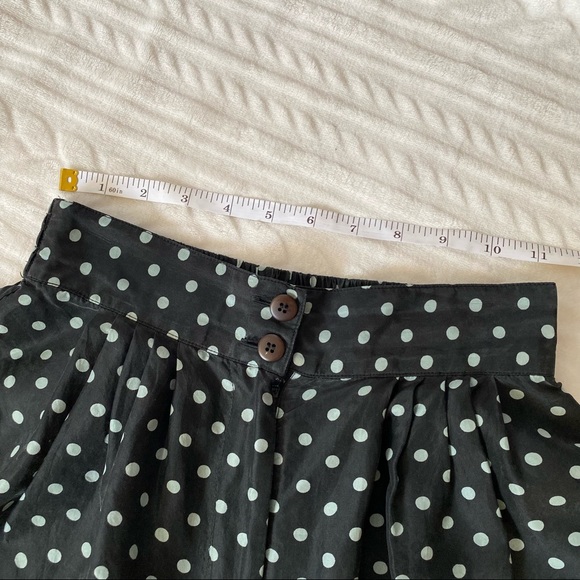 90S Polka Dot 100% Silk High-Waisted Shorts - Picture 6 of 9